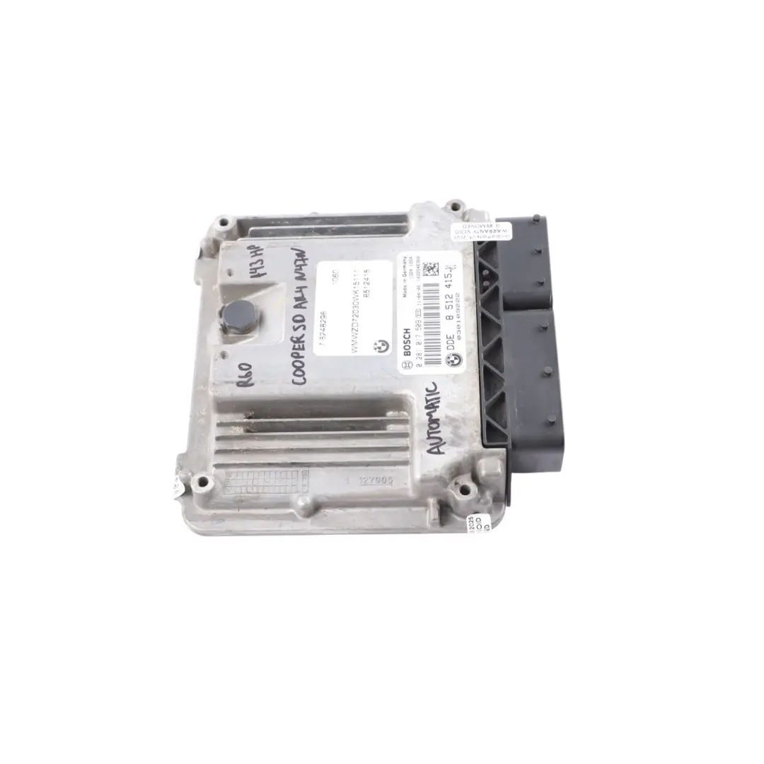 Mini Cooper SD R60 ALL4 N47N 143HP Engine Control Unit ECU DDE Automatic - SKU 8512415-12 - Part number 8512415