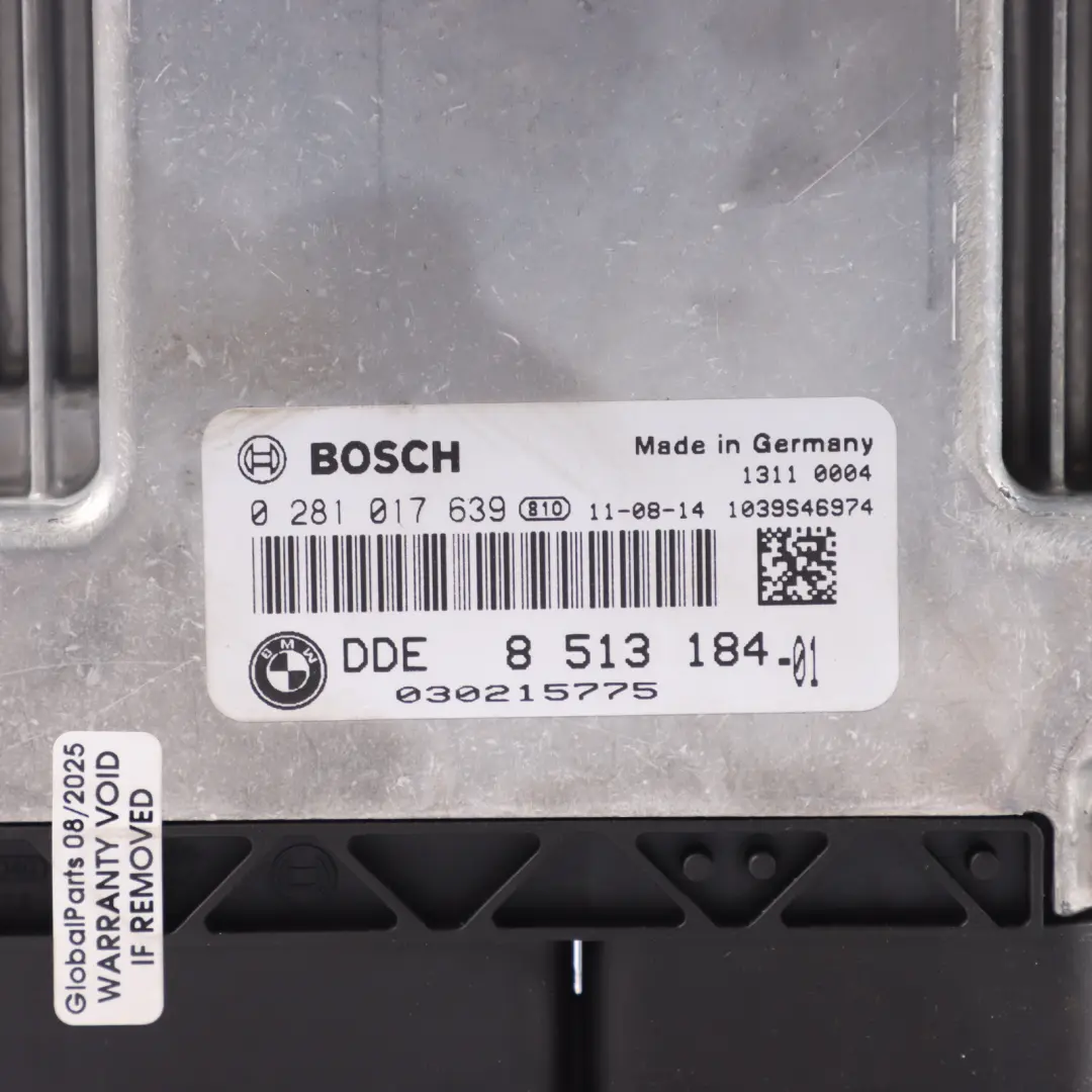 BMW X3 F25 20dX Diesel N47N 184HP Engine Control Unit ECU DDE Automatic - SKU 8513184-4 - Part number 8513184