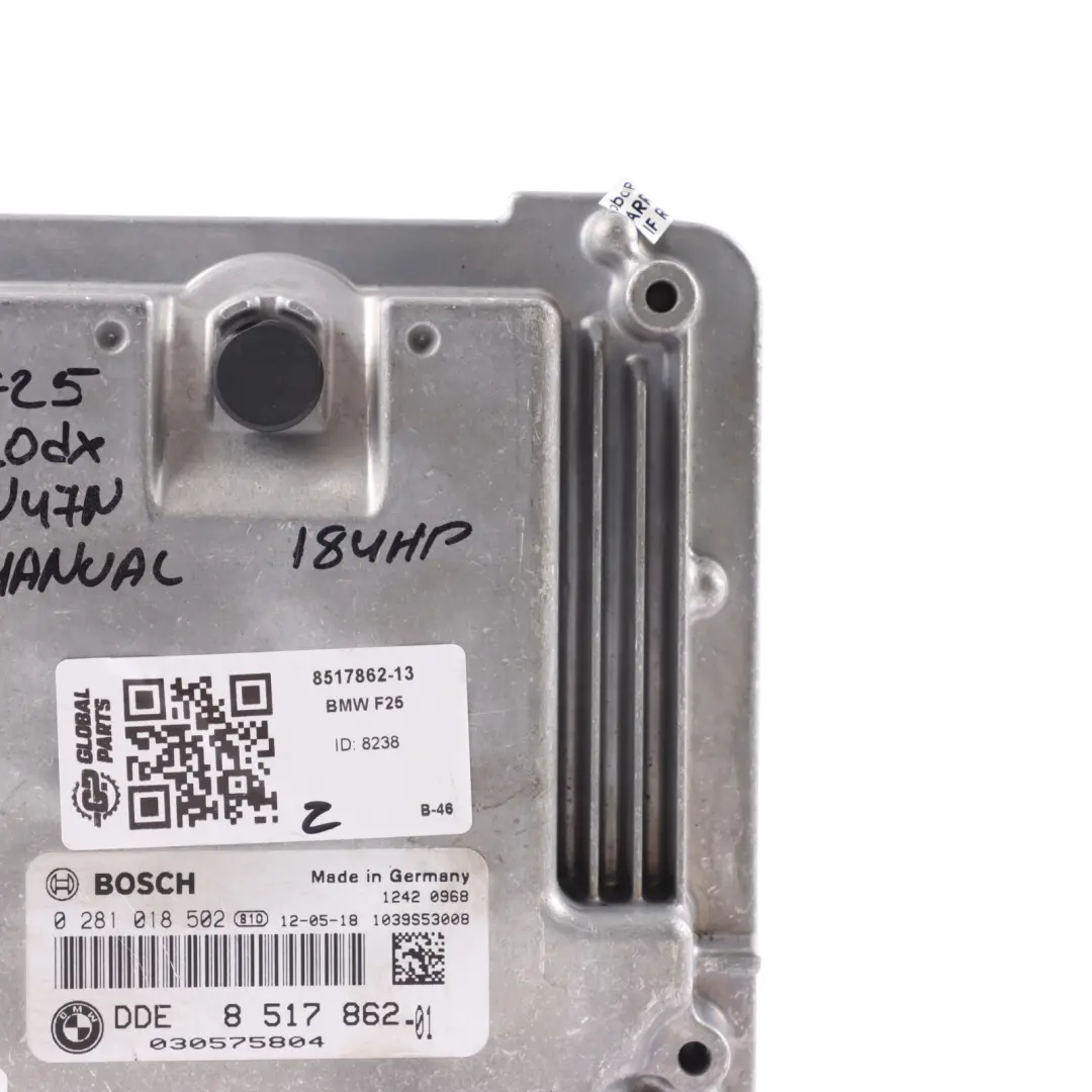 20dX N47N 184HP Diesel Engine Unit ECU DDE Manual to BMW F20 F21 X3 F25 with Part number 8517862 BMW F20 F21 X3 F25 20dX N47N 184HP Diesel Engine Unit ECU DDE Manual - SKU 8517862-13 - Part number 8517862