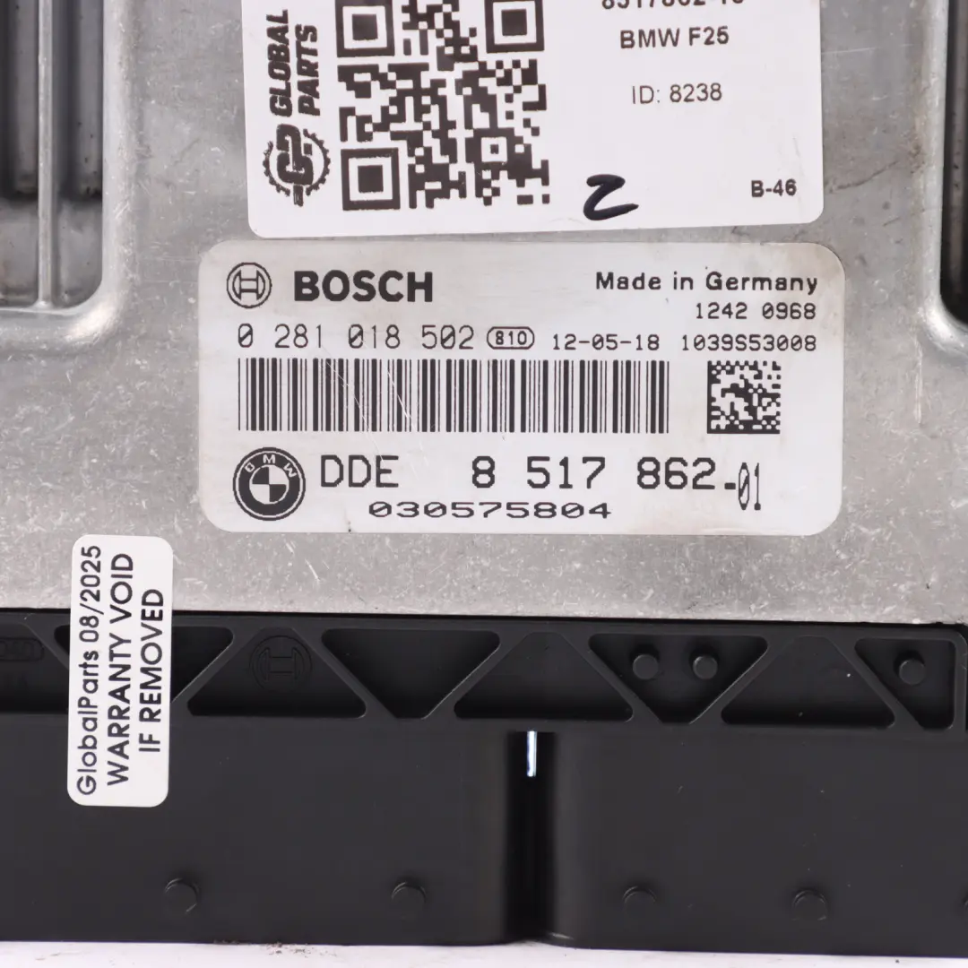 20dX N47N 184HP Diesel Engine Unit ECU DDE Manual to BMW F20 F21 X3 F25 with Part number 8517862 BMW F20 F21 X3 F25 20dX N47N 184HP Diesel Engine Unit ECU DDE Manual - SKU 8517862-13 - Part number 8517862
