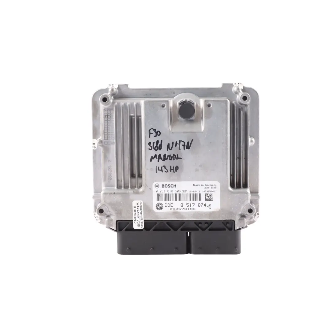 N47N 143HP Engine Control ECU DDE Kit Manual to BMW F20 F21 F30 116d 316d with Part number 8517874 BMW F20 F21 F30 116d 316d N47N 143HP Engine Control ECU DDE Kit Manual - SKU 8517874-10 - Part number 8517874