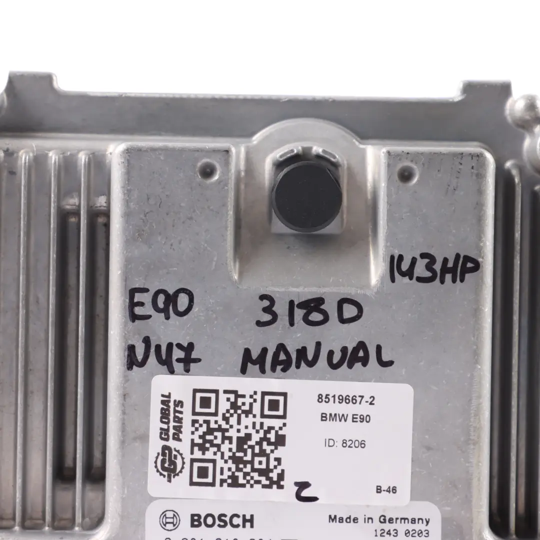 N47 318d 143HP Engine Control ECU DDE Manual to BMW E90 E91 LCI with Part number 8519667 BMW E90 E91 LCI N47 318d 143HP Engine Control ECU DDE Manual - SKU 8519667-2 - Part number 8519667