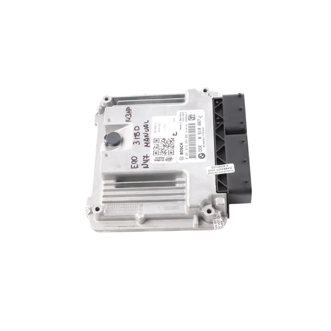 BMW E90 E91 LCI N47N 318d 143HP Engine Control ECU DDE Automatic - SKU 8519667-2 - Part number 8519667