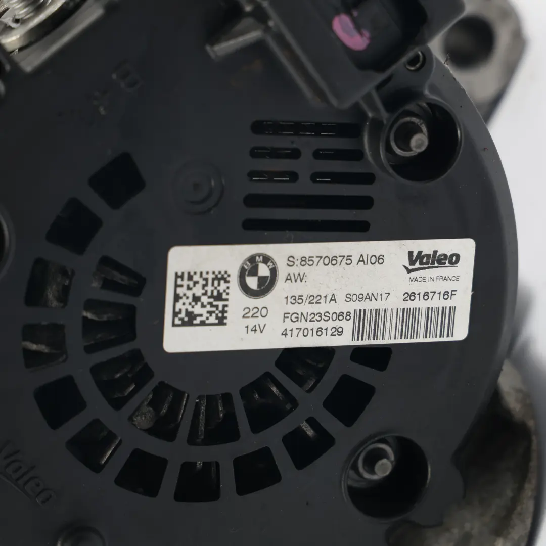 BMW F30 F32 LCI N57N N57Z Diesel motor Lichtmaschine Generator 230A 8570675 - SKU 8570676-1 - Teilenummer 8570676