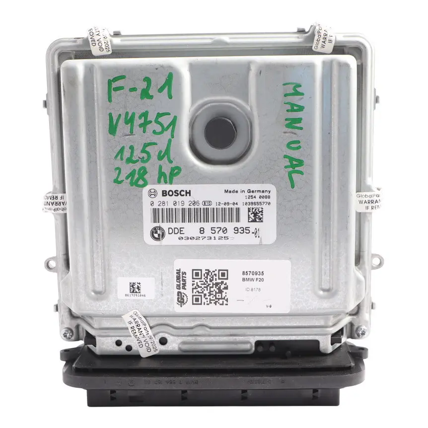 N47S1 218HP Engine Control Unit ECU DDE Manual to BMW F20 F30 125d 325d with Part number 8570935 BMW F20 F30 125d 325d N47S1 218HP Engine Control Unit ECU DDE Manual - SKU 8570935 - Part number 8570935