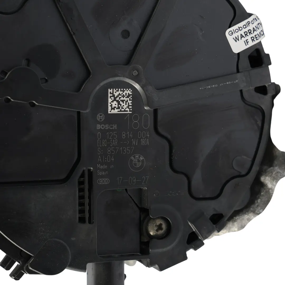BMW G11 G12 G20 G21 G30 G31 F33 F36 Generator Alternator 180A Bosch - SKU 8571357 - Part number 8571357