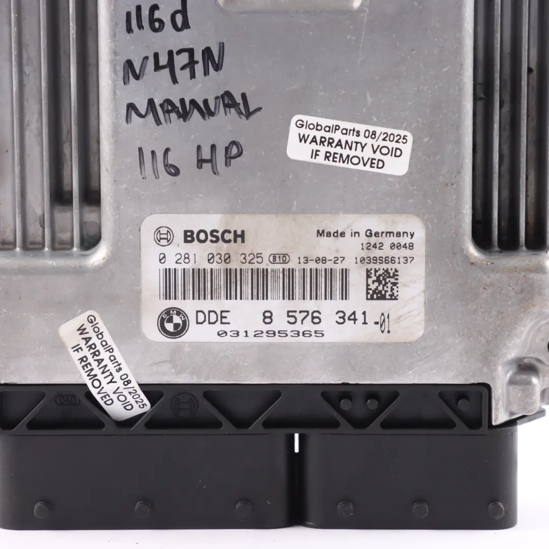 BMW F20 F30 F31 116d 316d 116HP N47N Engine Control ECU DDE Kit Manual - SKU 8576341-12 - Part number 8576341