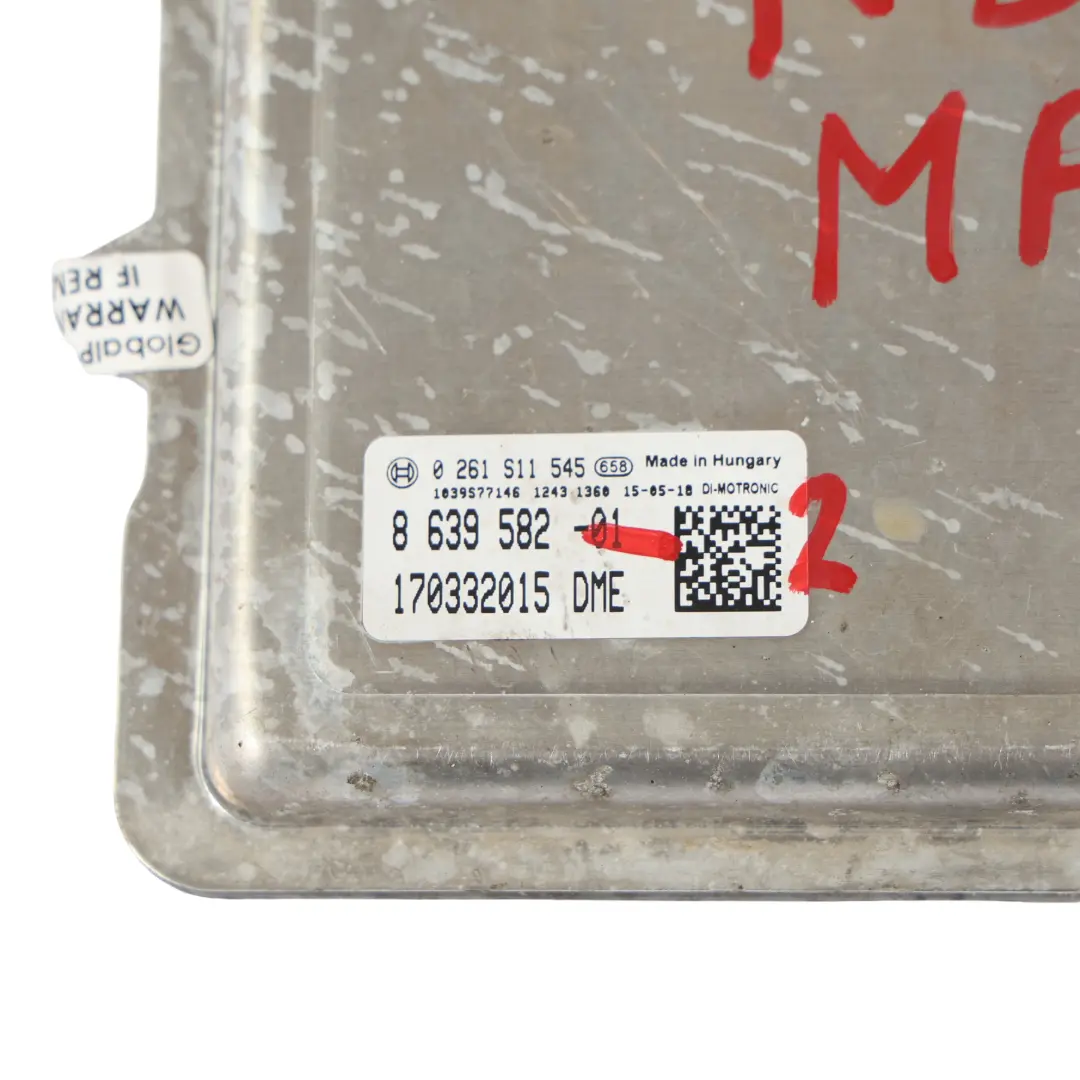 BMW F20 M135I F22 M235I F30 335I N55 Komputer Silnika ECU DME - SKU 8639582-2 - Numer Części 8639582