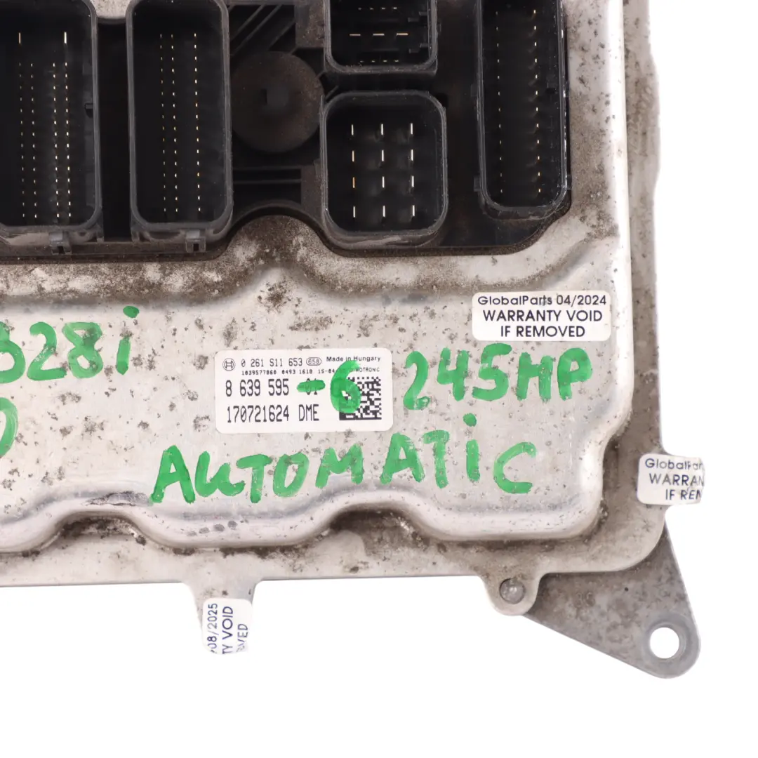 BMW F30 F31 F32 328i 428i N20 245HP Control Motor ECU DME Automático - SKU 8639595-12 - Número de pieza 8639595