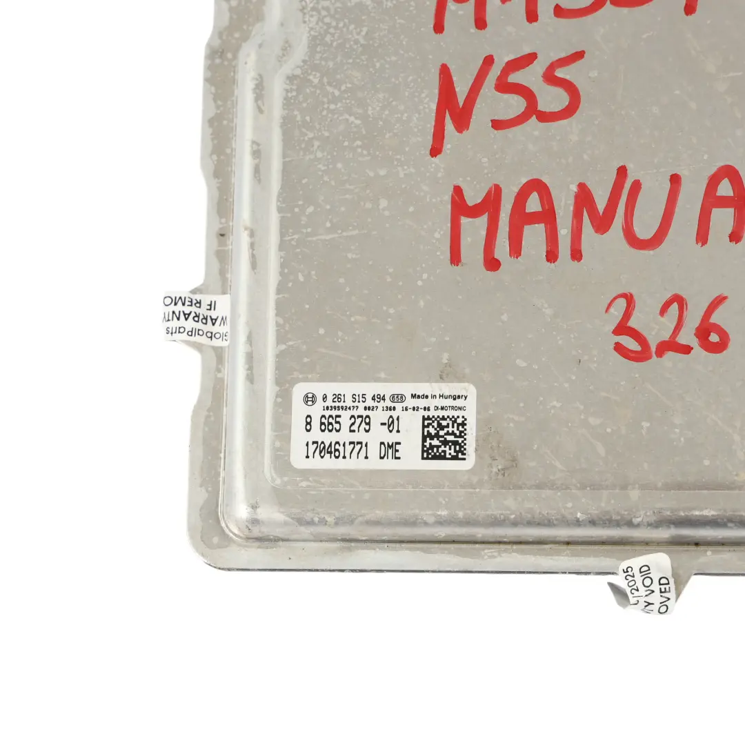 N55 326HP Unidad Control Motor ECU DME Manual para BMW F20 M135I con número de pieza 8665279 BMW F20 M135I N55 326HP Unidad Control Motor ECU DME Manual - SKU 8665279 - Número de pieza 8665279