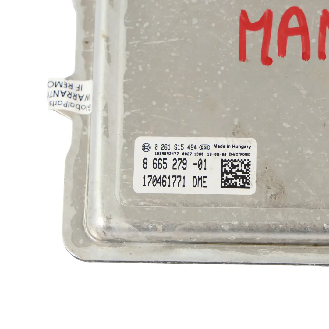 BMW F20 M135I N55 326HP Unidad Control Motor ECU DME Manual - SKU 8665279 - Número de pieza 8665279