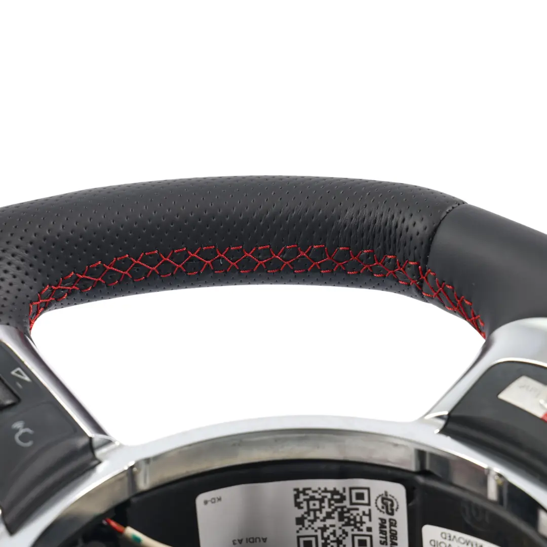 Lenkrad NEU Schwarz Leder Flachboden für Audi A3 8P S-Line mit Teilenummer 8J0419091G Audi A3 8P S-Line Lenkrad NEU Schwarz Leder Flachboden - SKU 8J0419091G-2 - Teilenummer 8J0419091G