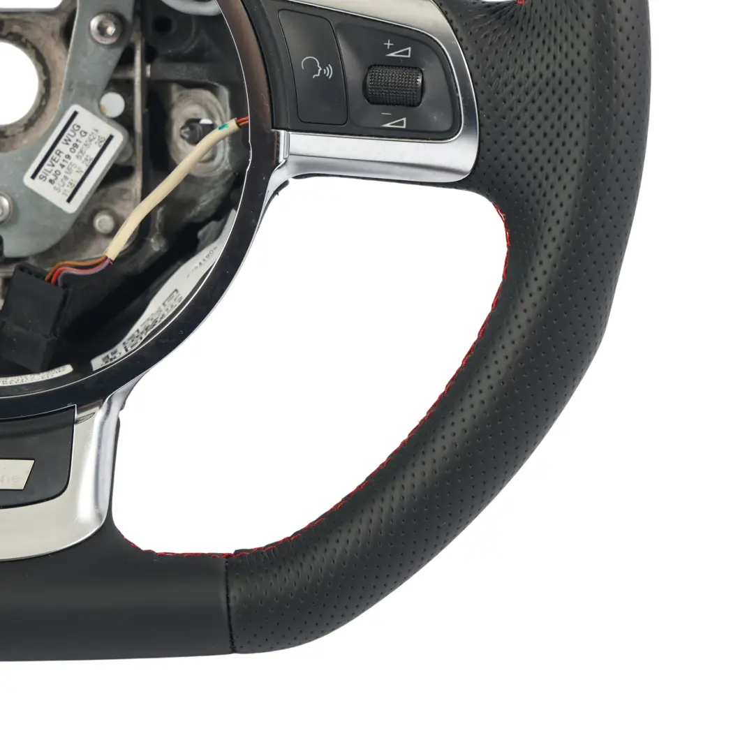 Audi A3 8P S-Line Steering Wheel NEW Black Leather Flat Bottom - SKU 8J0419091G-2 - Part number 8J0419091G