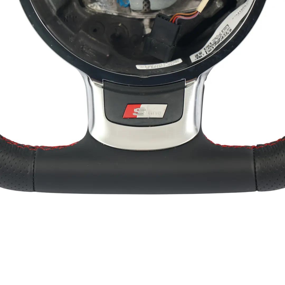 NUOVO In Pelle Nera Fondo Piatto per Audi A3 8P S-Line Volante con numero di parte 8J0419091G Audi A3 8P S-Line Volante NUOVO In Pelle Nera Fondo Piatto - SKU 8J0419091G-2 - Numero di parte 8J0419091G