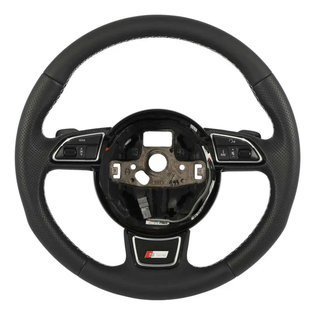 Kierownica S-Line NOWA Czarna Skóra Łopatki do Audi A4 B8 A5 8T Q5 o numerze 8K0419091CB Audi A4 B8 A5 8T Q5 Kierownica S-Line NOWA Czarna Skóra Łopatki - SKU 8K0419091CB-2 - Numer Części 8K0419091CB