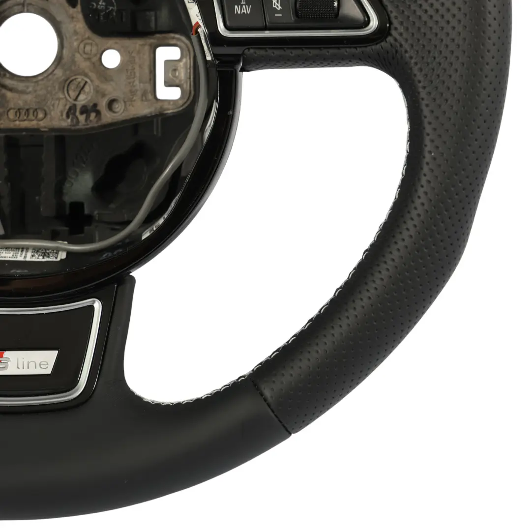 NUOVO In Pelle Cambio al Volante per Audi A4 B8 A5 8T Q5 Volante S-Line con numero di parte 8K0419091CB Audi A4 B8 A5 8T Q5 Volante S-Line NUOVO In Pelle Cambio al Volante - SKU 8K0419091CB-2 - Numero di parte 8K0419091CB