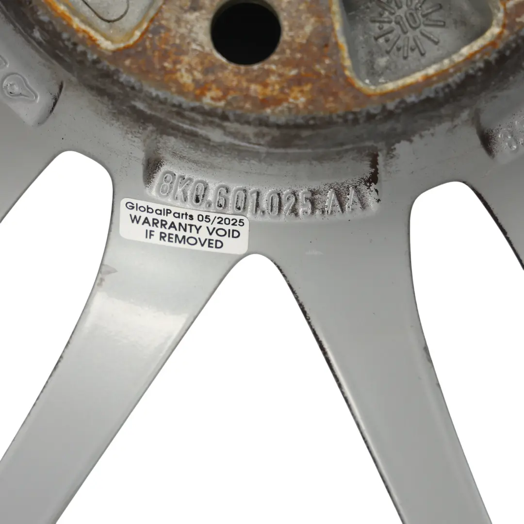 Audi A4 B8 8K Silver Wheel Alloy Rim 19" 8.5J ET:43 Twin Spoke - SKU 8K0601025AA-1 - Part number 8K0601025AA