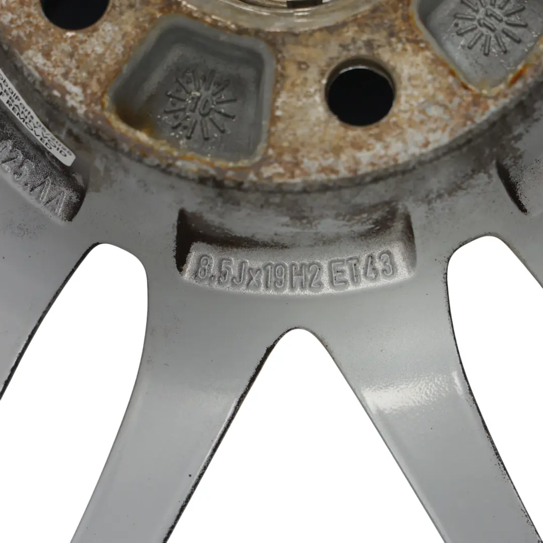 Audi A4 B8 Felga Aluminiowa Srebrna 19" 8.5J ET:43 Twin Spoke - SKU 8K0601025AA-2 - Numer Części 8K0601025AA
