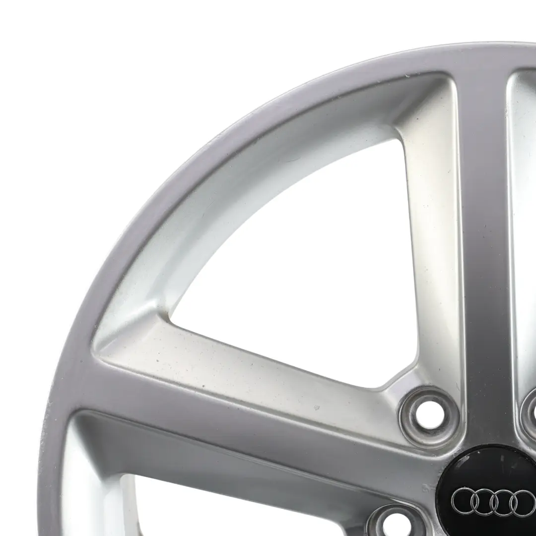 Audi A4 B8 8K Silver Wheel Alloy Rim 18" ET:47 8J Star Spoke - SKU 8K0601025Q-1 - Part number 8K0601025Q