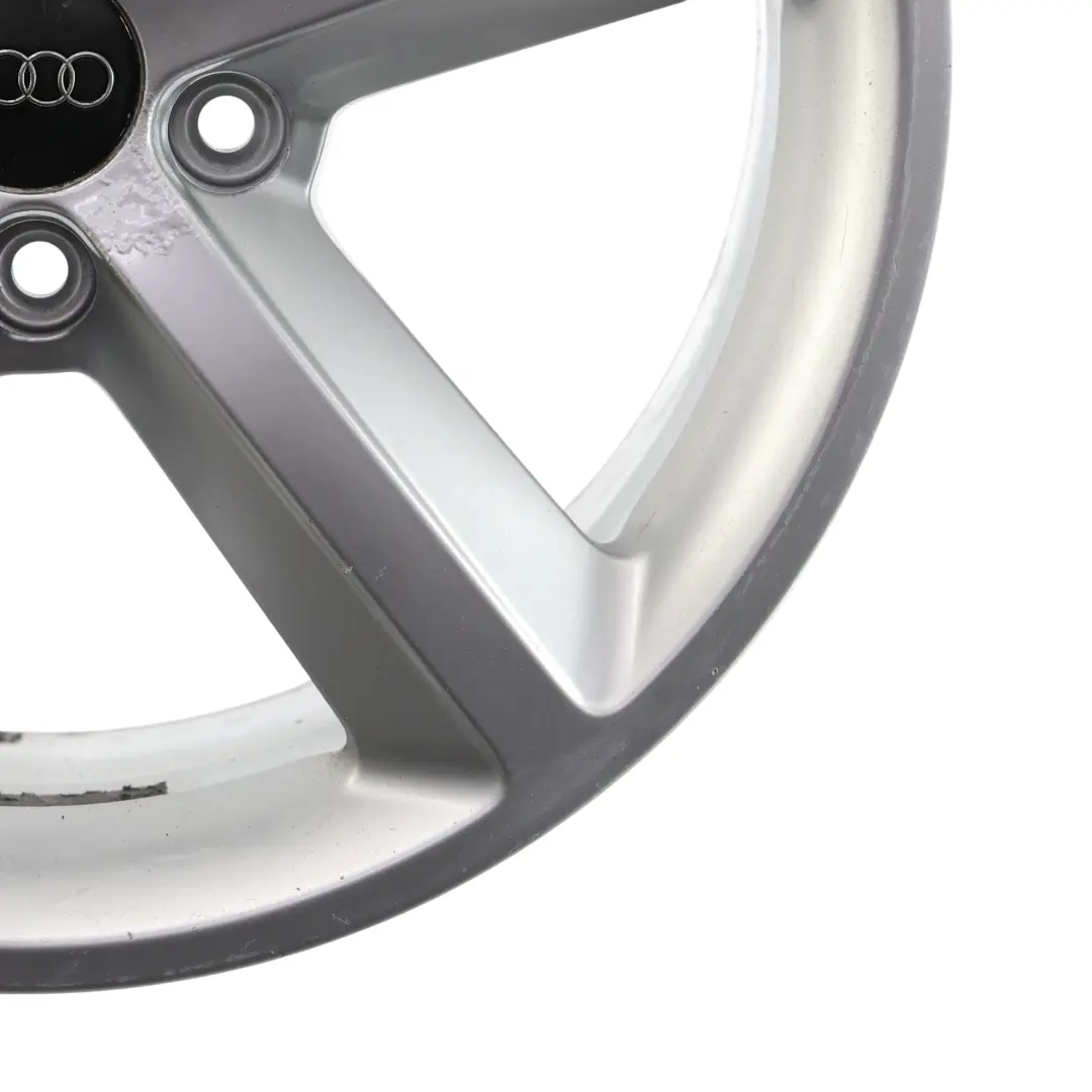 Audi A4 B8 8K Silver Wheel Alloy Rim 18" ET:47 8J Star Spoke - SKU 8K0601025Q-1 - Part number 8K0601025Q
