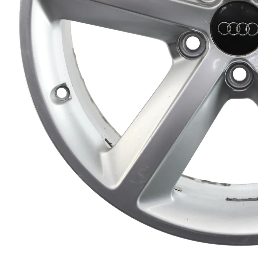 Audi A4 B8 8K Silver Wheel Alloy Rim 18" ET:47 8J Star Spoke - SKU 8K0601025Q-1 - Part number 8K0601025Q