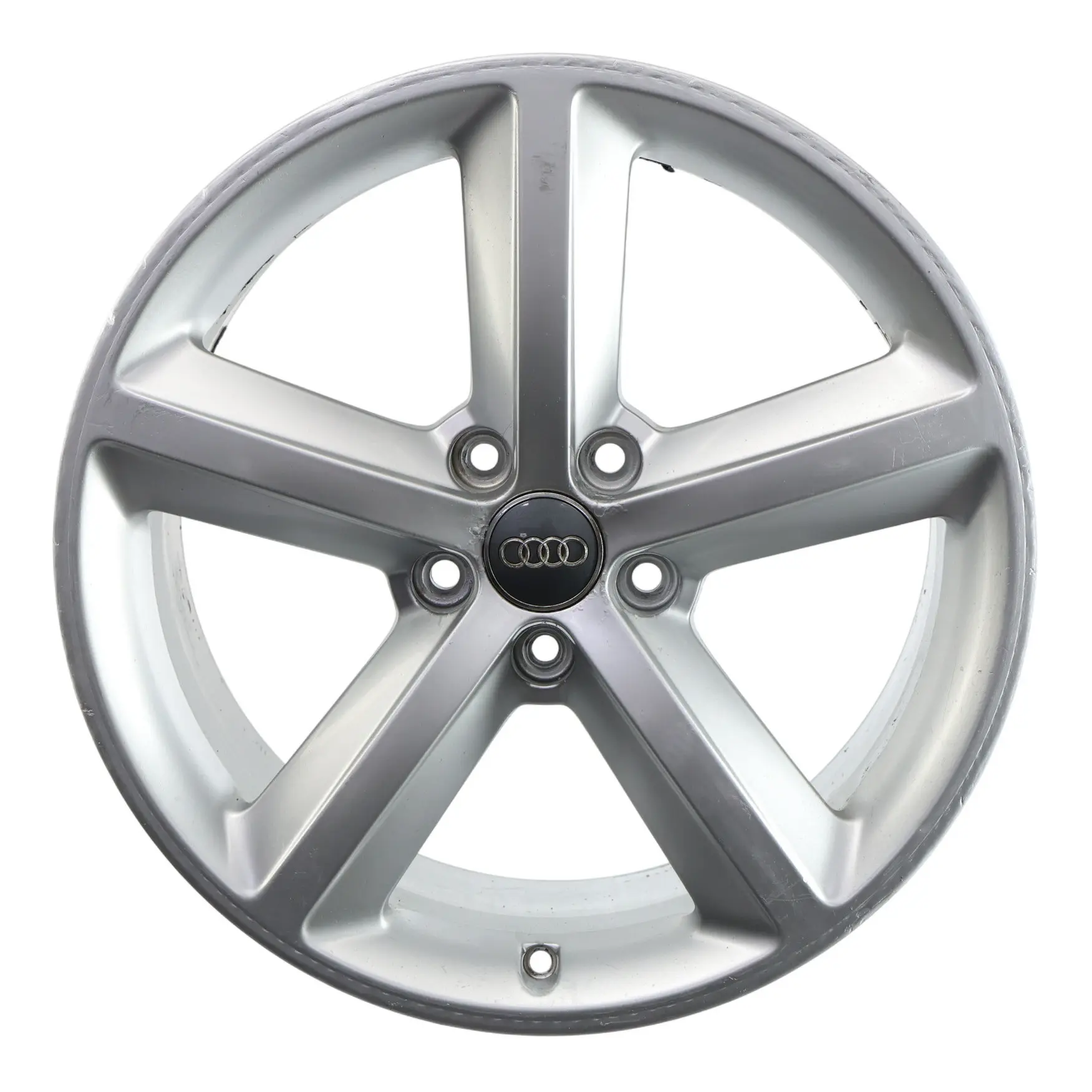 Audi A4 B8 8K Silver Wheel Alloy Rim 18" ET:47 8J Star Spoke 8K0601025Q