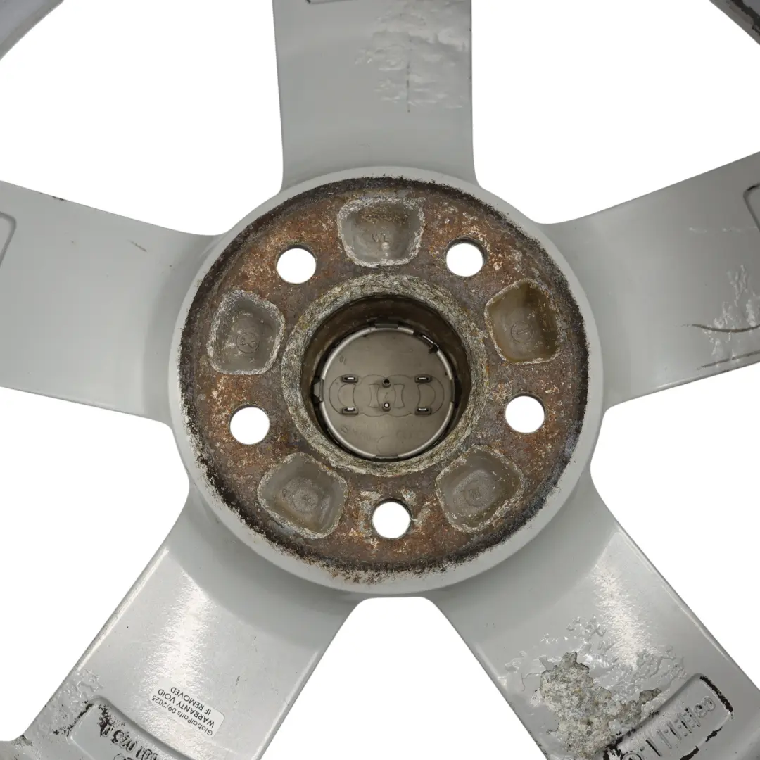 Audi A4 B8 8K Silver Wheel Alloy Rim 18" ET:47 8J Star Spoke - SKU 8K0601025Q-3 - Part number 8K0601025Q