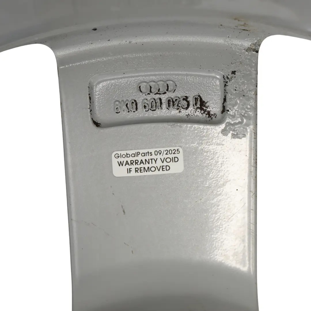 Audi A4 B8 8K Silver Wheel Alloy Rim 18" ET:47 8J Star Spoke - SKU 8K0601025Q-3 - Part number 8K0601025Q