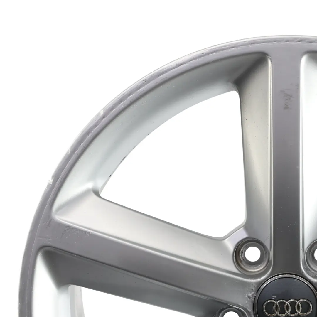Audi A4 B8 8K Silver Wheel Alloy Rim 18" ET:47 8J Star Spoke - SKU 8K0601025Q-3 - Part number 8K0601025Q