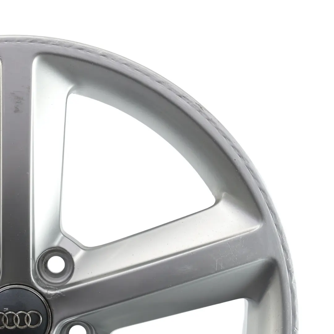 Audi A4 B8 8K Silver Wheel Alloy Rim 18" ET:47 8J Star Spoke - SKU 8K0601025Q-3 - Part number 8K0601025Q