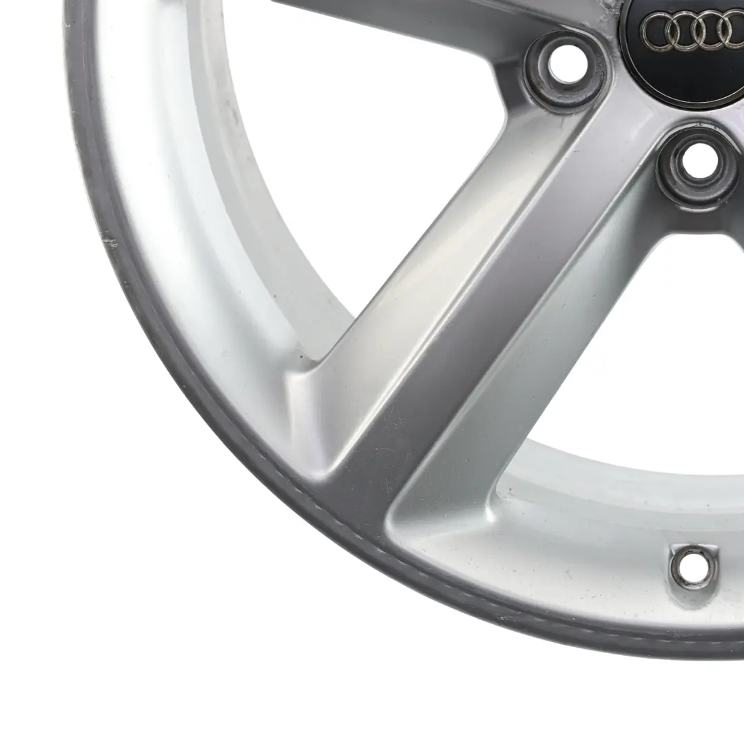 Audi A4 B8 8K Silver Wheel Alloy Rim 18" ET:47 8J Star Spoke - SKU 8K0601025Q-3 - Part number 8K0601025Q