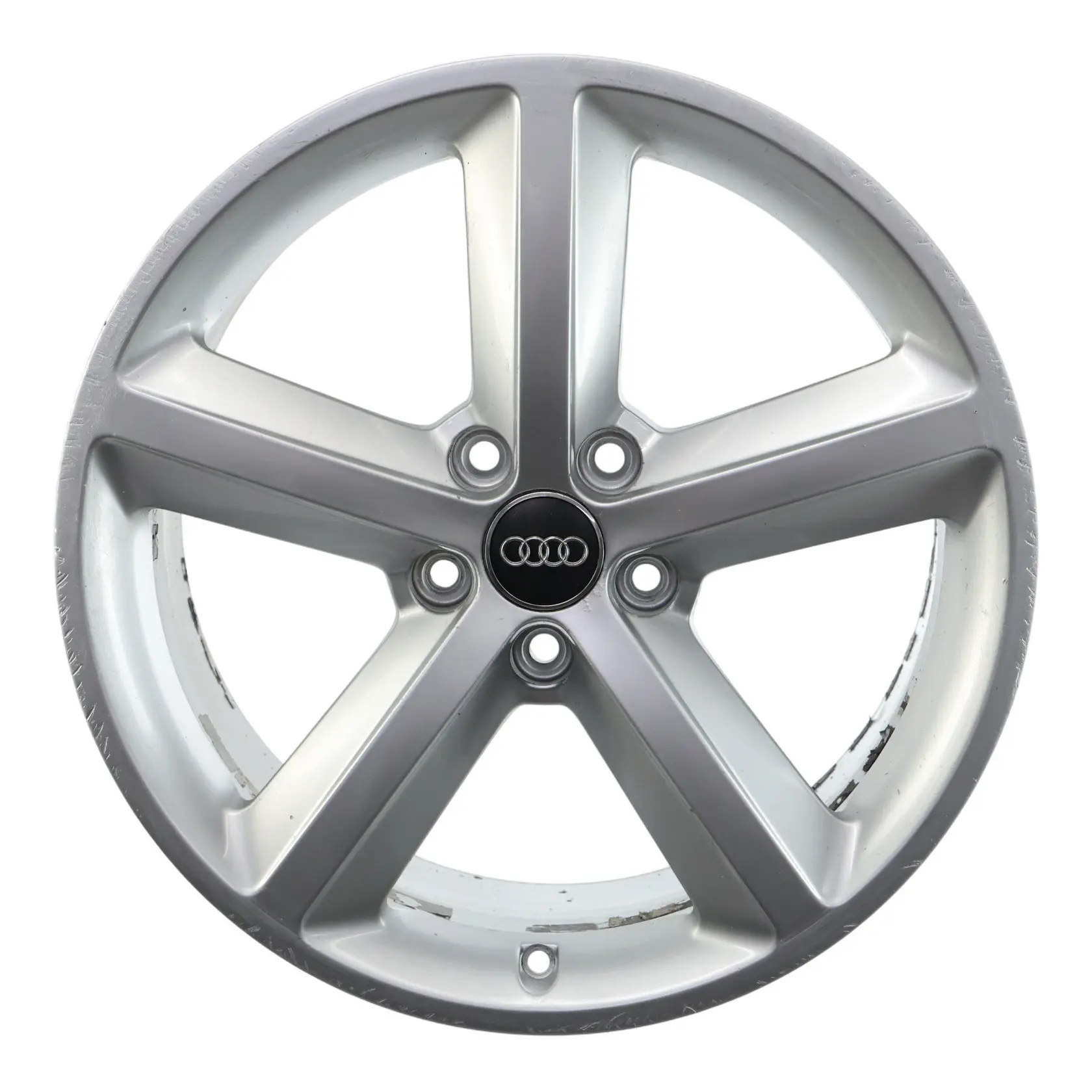 Audi A4 B8 8K Silver Wheel Alloy Rim 18" ET:47 8J Star Spoke 8K0601025Q