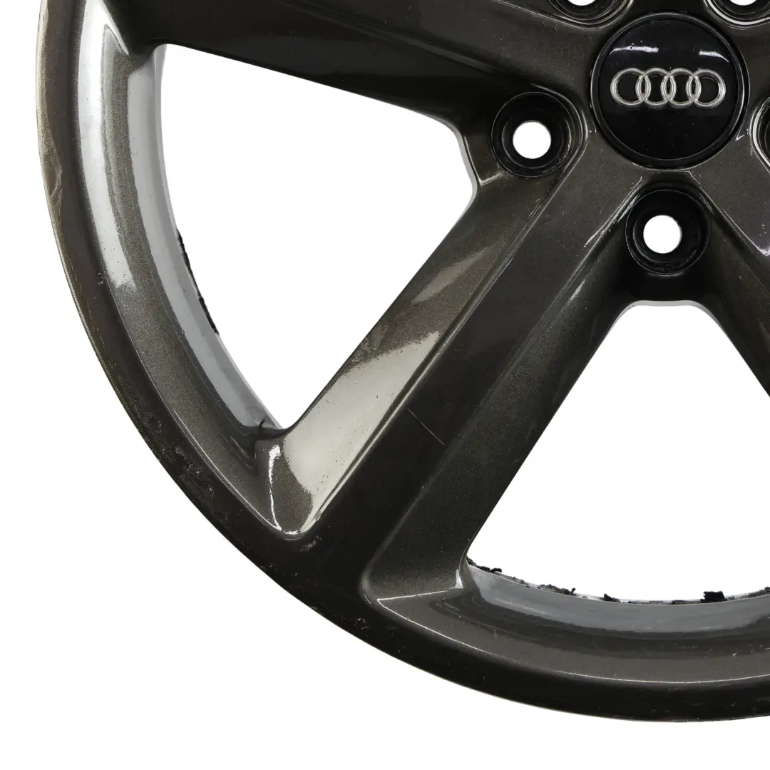 Audi A4 B8 Wheel Alloy Rim Grey 18" 8J ET:47 Star Spoke - SKU 8K0601025Q-5 - Part number 8K0601025Q