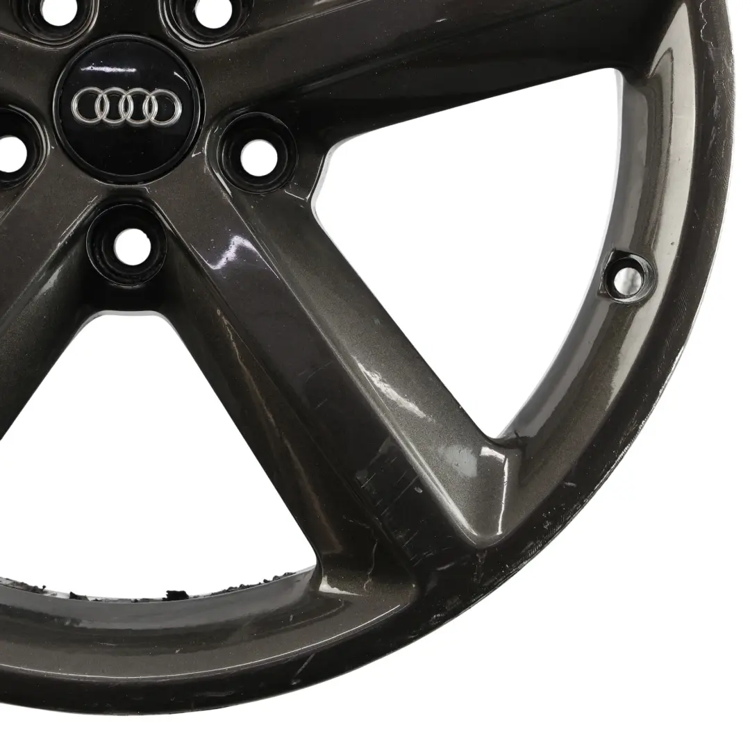 Audi A4 B8 Wheel Alloy Rim Grey 18" 8J ET:47 Star Spoke - SKU 8K0601025Q-5 - Part number 8K0601025Q