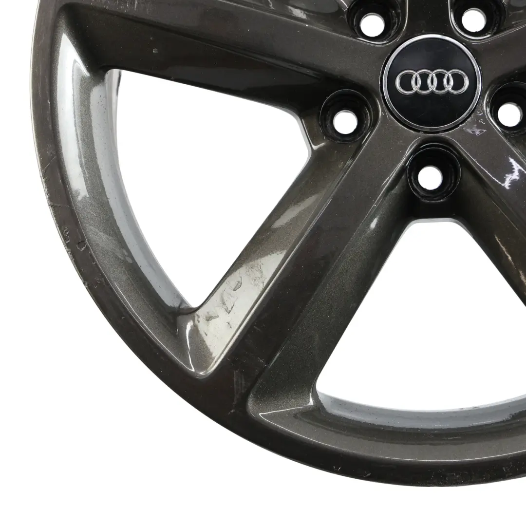 Audi A4 B8 Wheel Alloy Rim Grey 18" 8J ET:47 Star Spoke - SKU 8K0601025Q-6 - Part number 8K0601025Q