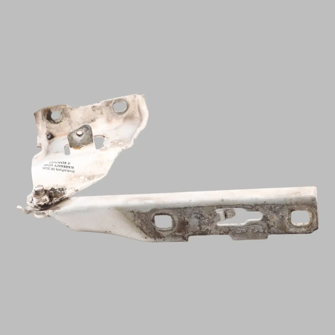 Front Bonnet Hood Hinge Left N/S Ibis White - Y9C to Audi A4 B8 with Part number 8K0823301D Audi A4 B8 Front Bonnet Hood Hinge Left N/S Ibis White - Y9C - SKU 8K0823301D-IWH - Part number 8K0823301D