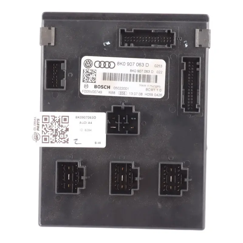 Module De Commande De Carrosserie Et De Confort BCM pour Audi A4 B8 A5 8T à propos du numéro de pièce 8K0907063D Audi A4 B8 A5 8T Module De Commande De Carrosserie Et De Confort BCM - SKU 8K0907063D - Numéro de pièce 8K0907063D
