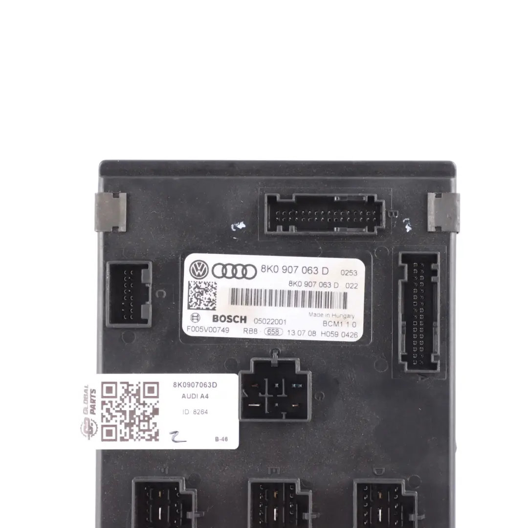 Audi A4 B8 A5 8T Karosserie Und Komfortsteuergerät BCM Steuergerät - SKU 8K0907063D - Teilenummer 8K0907063D