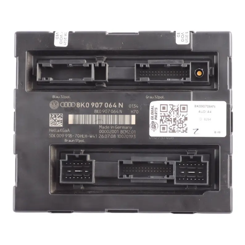 Body Control Comfort Unit Module BCM Convenience ECU to Audi A4 B8 A5 8T with Part number 8K0907064N Audi A4 B8 A5 8T Body Control Comfort Unit Module BCM Convenience ECU - SKU 8K0907064N - Part number 8K0907064N