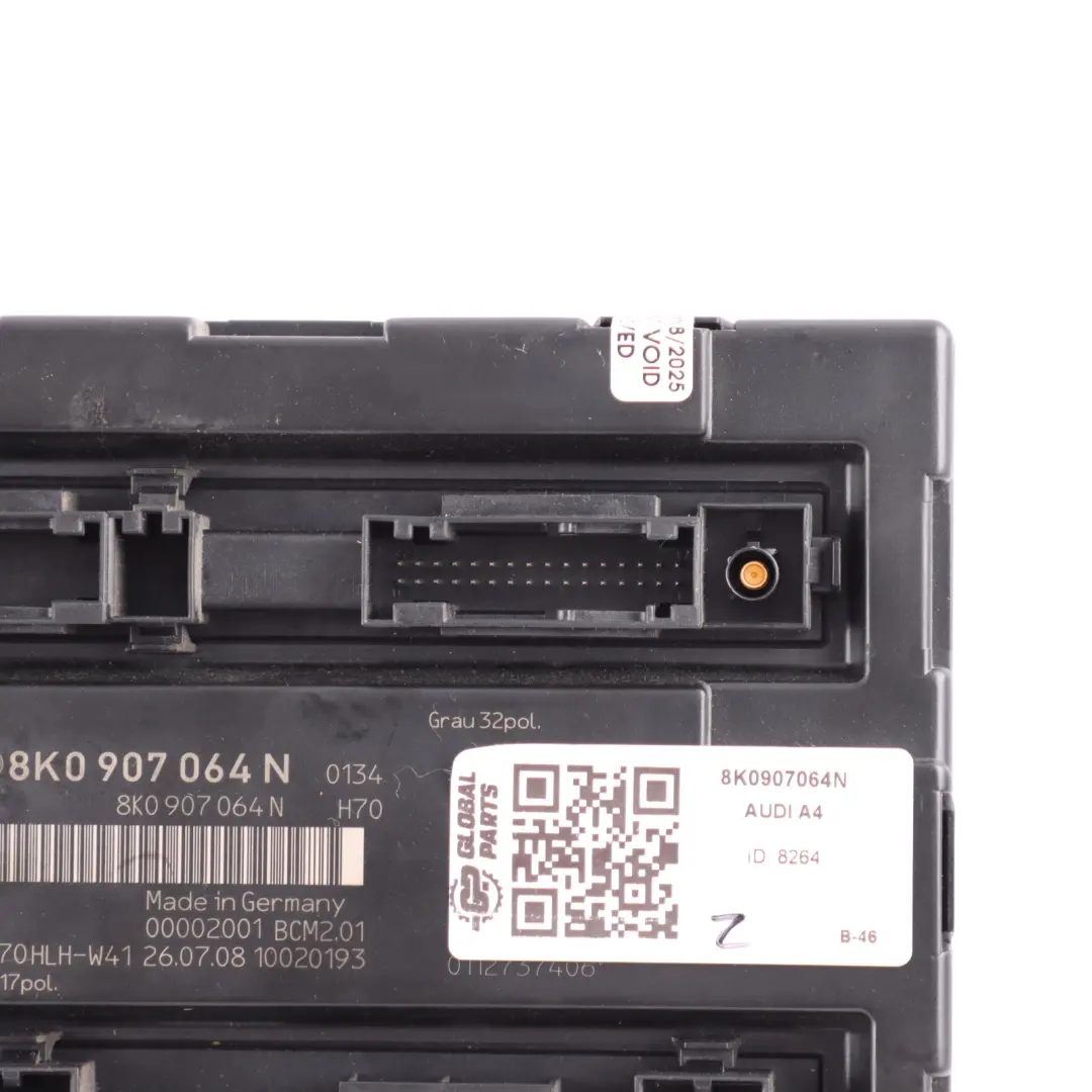 Body Control Comfort Unit Module BCM Convenience ECU to Audi A4 B8 A5 8T with Part number 8K0907064N Audi A4 B8 A5 8T Body Control Comfort Unit Module BCM Convenience ECU - SKU 8K0907064N - Part number 8K0907064N