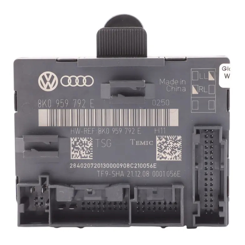 Front Door Module Control Unit Module ECU Left N/S to Audi A4 B8 A5 8T with Part number 8K0959792E Audi A4 B8 A5 8T Front Door Module Control Unit Module ECU Left N/S - SKU 8K0959792E - Part number 8K0959792E
