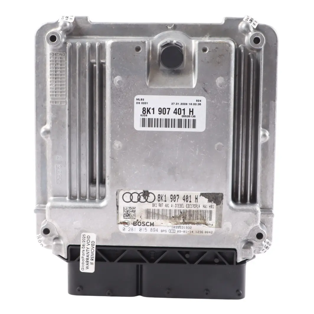 190HP CGKA Engine Control ECU Automatic to Audi A4 B8 A5 8T 2.7 TDI with Part number 8K1907401H Audi A4 B8 A5 8T 2.7 TDI 190HP CGKA Engine Control ECU Automatic - SKU 8K1907401H - Part number 8K1907401H