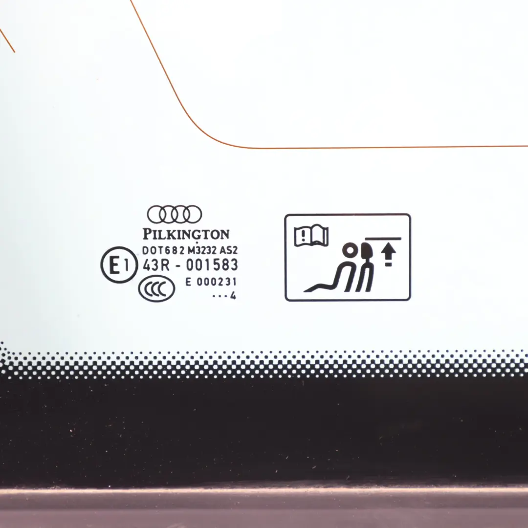Audi A4 B8 Szyba Boczna Ćwiartka Zielona Lewy Tył AS2 - SKU 8K9845299M - Numer Części 8K9845299M