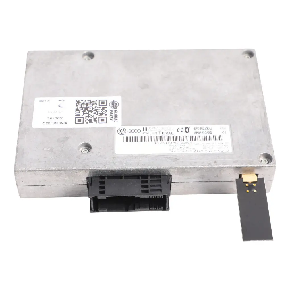 Harman Becker Bluetooth Modul Schnittstelle Steuergerät für Audi A4 B7 mit Teilenummer 8P0862335Q Audi A4 B7 Harman Becker Bluetooth Modul Schnittstelle Steuergerät - SKU 8P0862335Q - Teilenummer 8P0862335Q