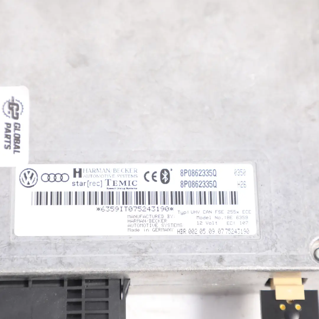 Audi A4 B7 Harman Becker Bluetooth Module Interface Control Unit - SKU 8P0862335Q - Part number 8P0862335Q