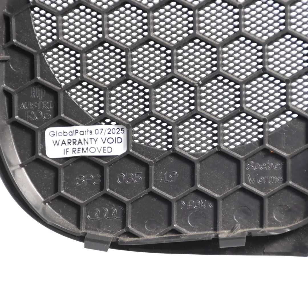 Audi A3 S3 8P 5D Front Tür Karte Lautsprecher Abdeckung Panel Links - SKU 8P3035419 - Teilenummer 8P3035419