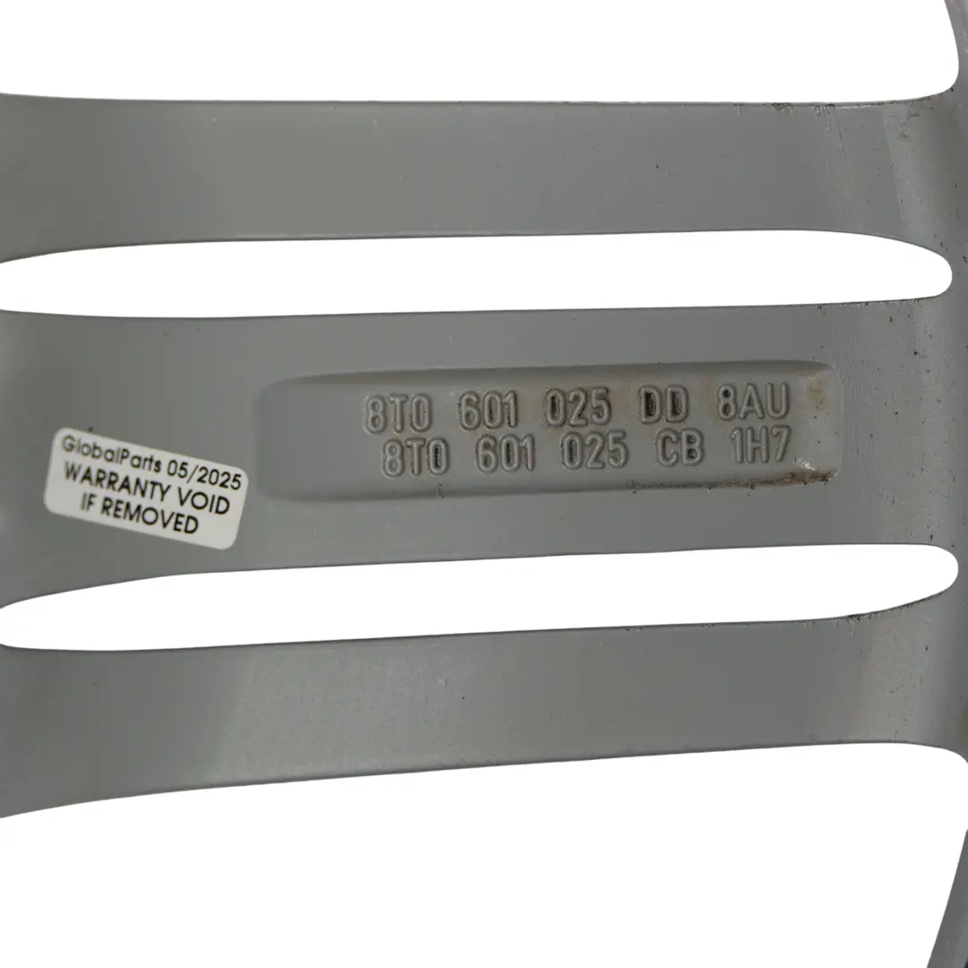 Rim Alloy Silver 19" 9J ET:33 to Audi A5 8T Wheel with Part number 8T0601025DD Audi A5 8T Wheel Rim Alloy Silver 19" 9J ET:33 - SKU 8T0601025DD-3 - Part number 8T0601025DD