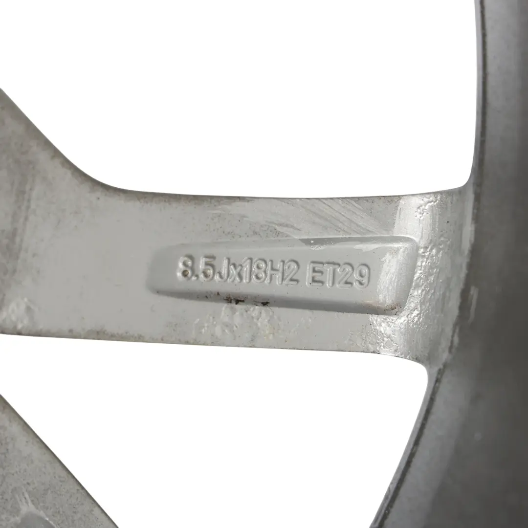 Audi A5 8T Wheel Rim Alloy Silver 18" 8.5J ET:29 Star Spoke - SKU 8T0601025E-2 - Part number 8T0601025E