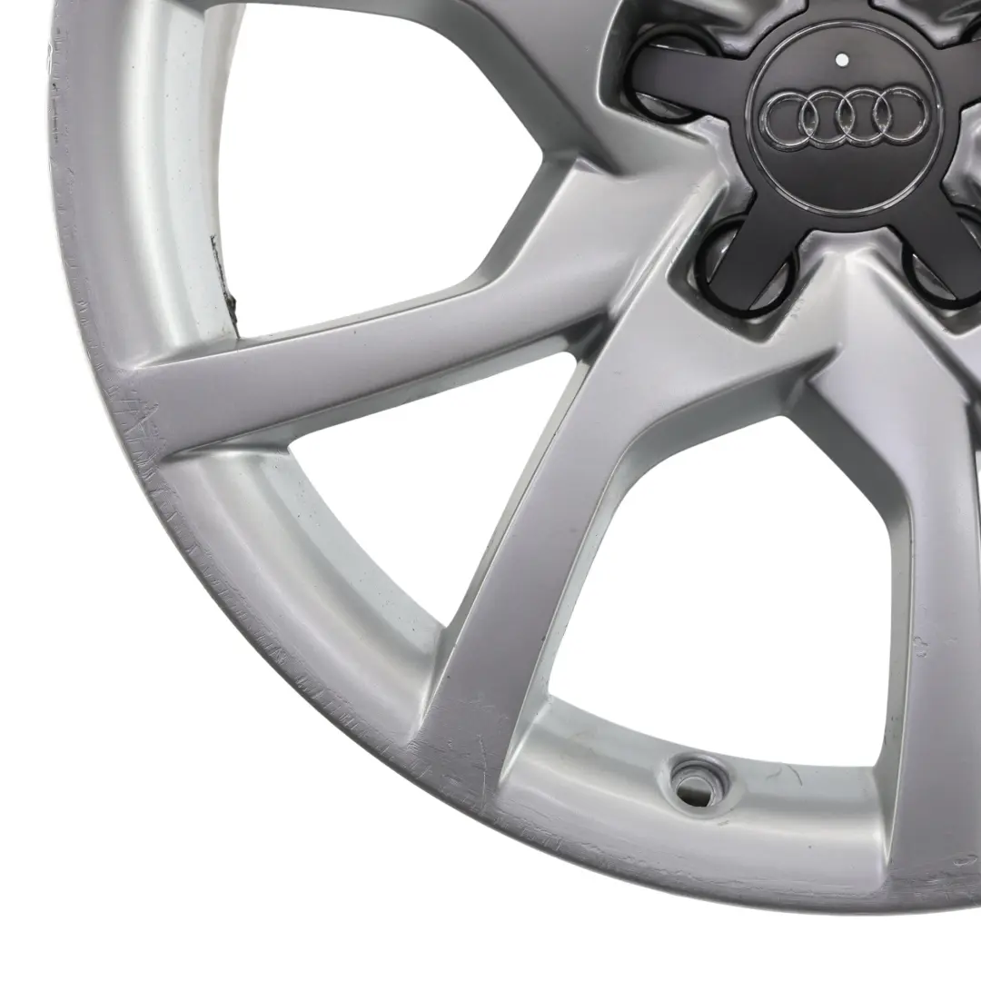 Rim Alloy Silver 18" 8.5J ET:29 Star Spoke to Audi A5 8T Wheel with Part number 8T0601025E Audi A5 8T Wheel Rim Alloy Silver 18" 8.5J ET:29 Star Spoke - SKU 8T0601025E-3 - Part number 8T0601025E