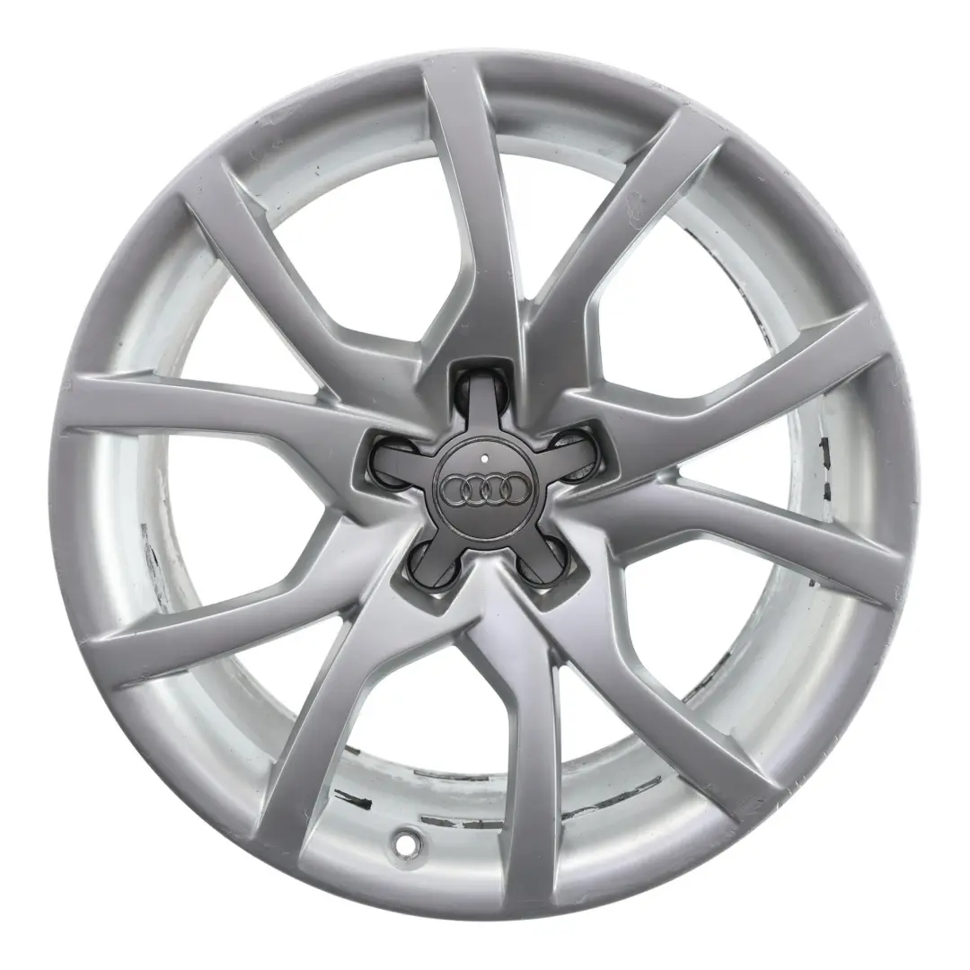 Rim Alloy Silver 18" 8.5J ET:29 Star Spoke to Audi A5 8T Wheel with Part number 8T0601025E Audi A5 8T Wheel Rim Alloy Silver 18" 8.5J ET:29 Star Spoke - SKU 8T0601025E-4 - Part number 8T0601025E